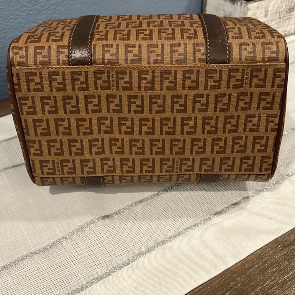 Fendi Brown Monogram Boston Bag - Picture 2 of 16